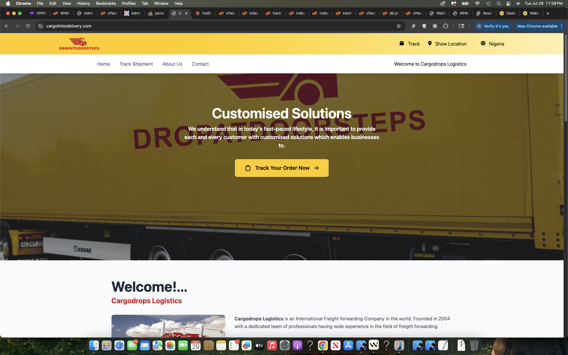 Courier Tracking Website